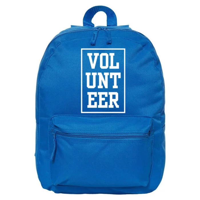 Volunteer Volunteering Volunteers Unpaid Job Gift 16 in Basic Backpack