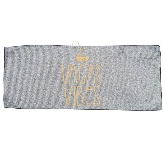 Vacay Vibe Vacationer Summer Sun Beach Vacation Holiday Gift Large Microfiber Waffle Golf Towel