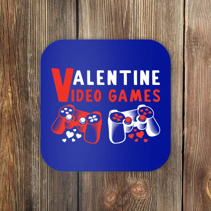 V Valentines Video Games Valentines Day Gamer Gift Coaster