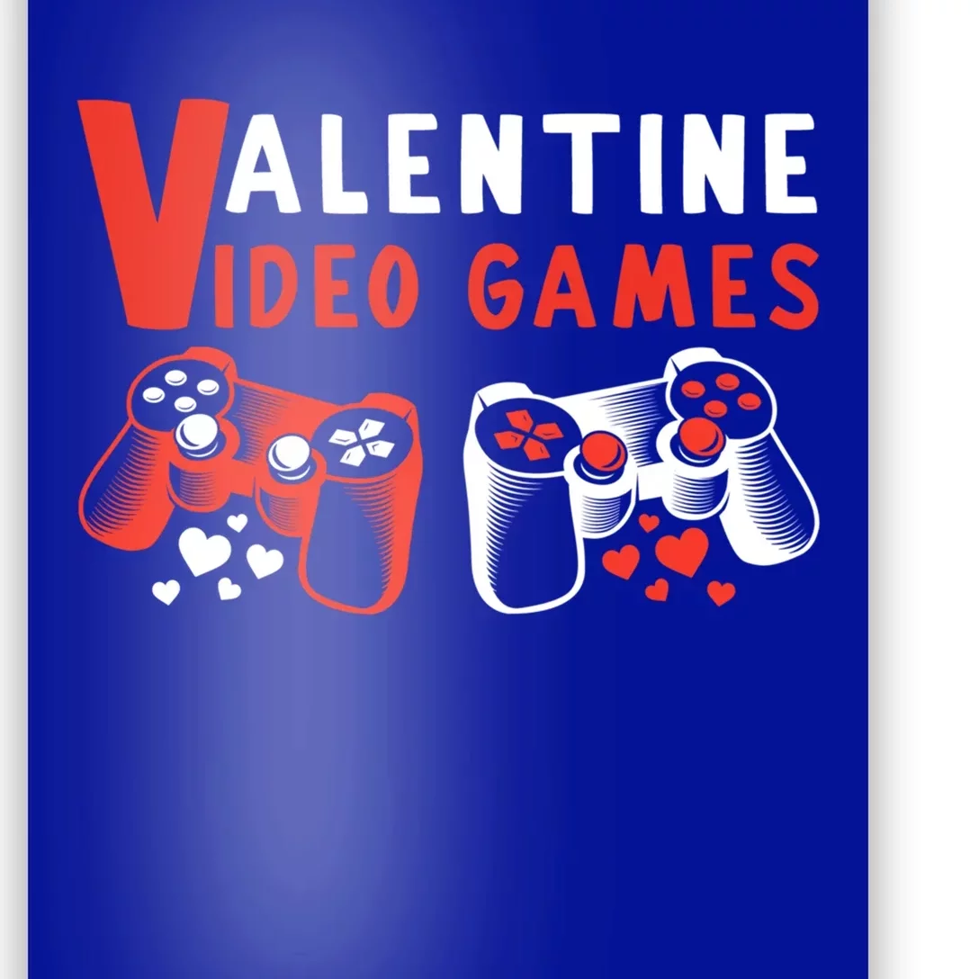 V Valentines Video Games Valentines Day Gamer Gift Poster