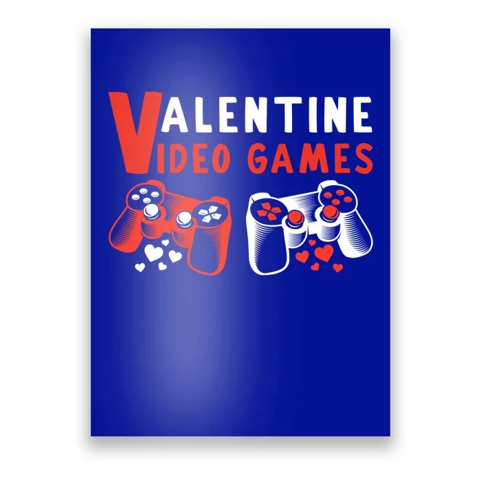 V Valentines Video Games Valentines Day Gamer Gift Poster