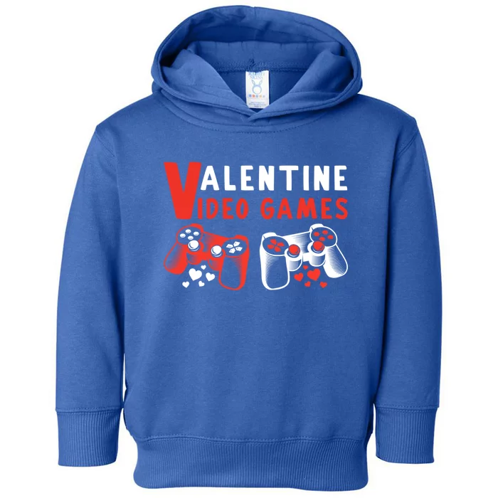 V Valentines Video Games Valentines Day Gamer Gift Toddler Hoodie