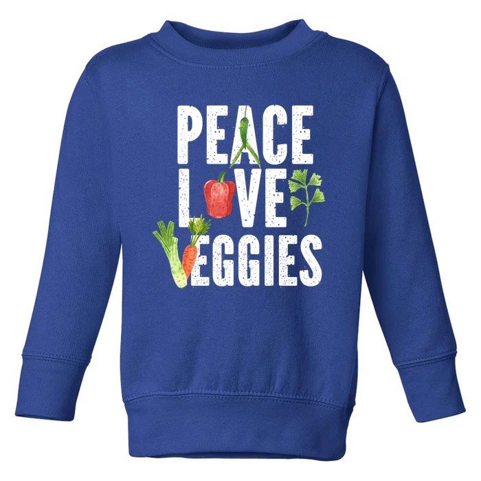 Vegan Vegetarian Veganism Vegetable Lover Peace Love Veggies Great Gift Toddler Sweatshirt