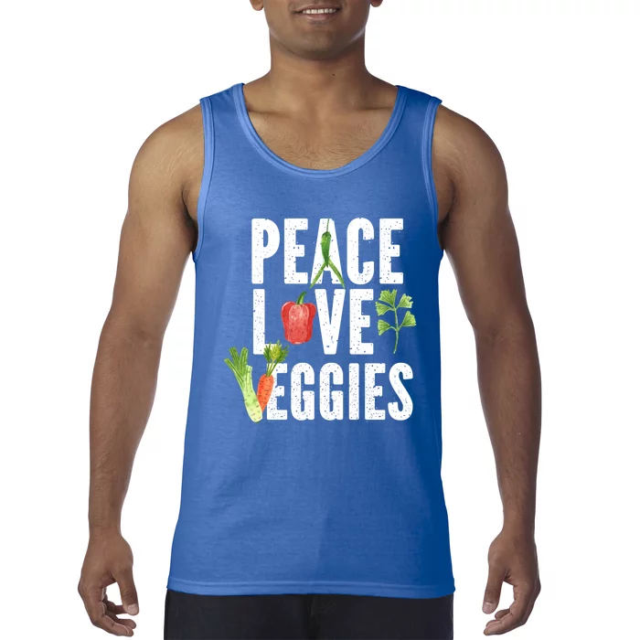 Vegan Vegetarian Veganism Vegetable Lover Peace Love Veggies Great Gift Tank Top