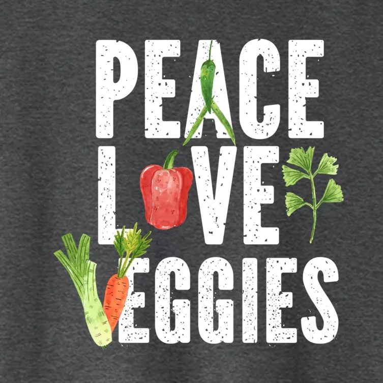 Vegan Vegetarian Veganism Vegetable Lover Peace Love Veggies Great Gift Women's Crop Top Tee