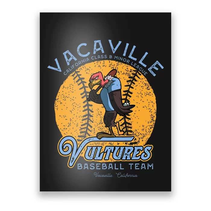 Vintage Vacaville Vultures Retro Minor League Baseball Team Poster