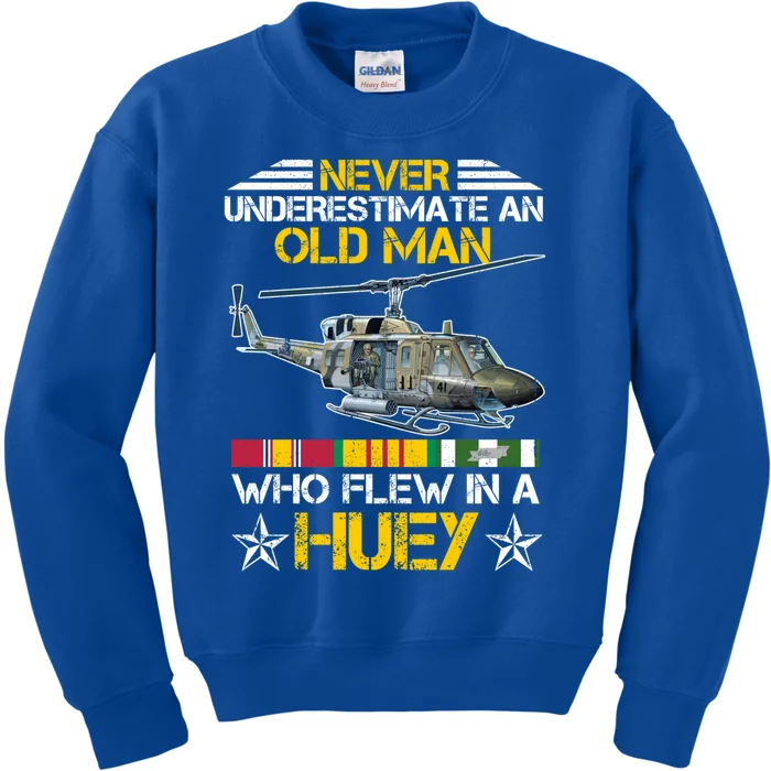 Vietnam Veteran Vet Uhfunny Gift1 Huey Helicopter Gift Kids Sweatshirt