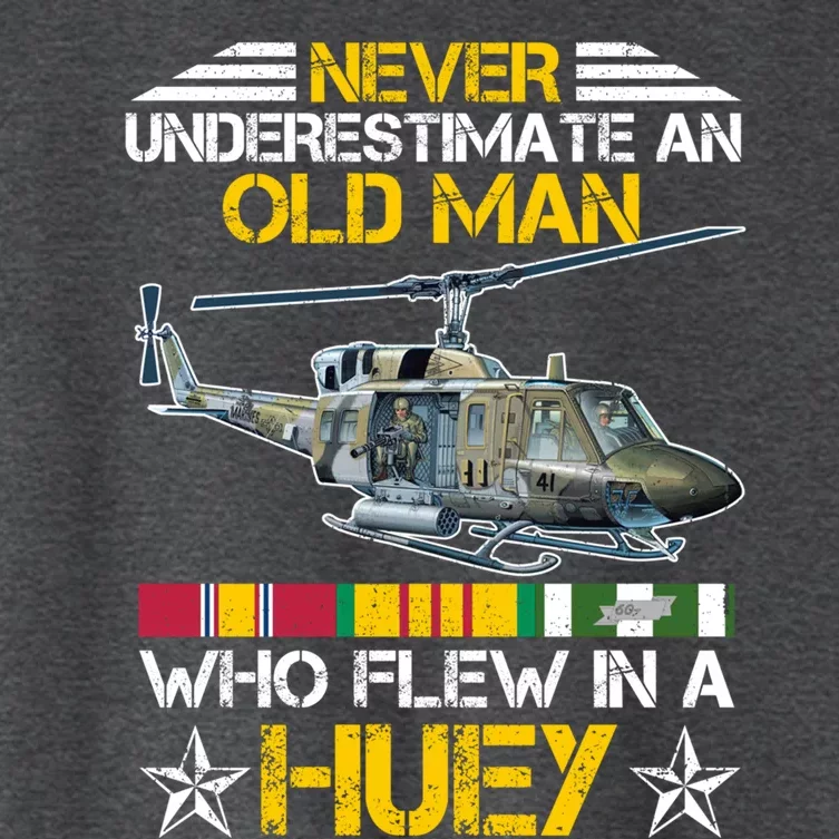 Vietnam Veteran Vet Uhfunny Gift1 Huey Helicopter Gift Women's Crop Top Tee