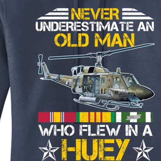 Vietnam Veteran Vet Uhfunny Gift1 Huey Helicopter Gift Women's Pullover Hoodie