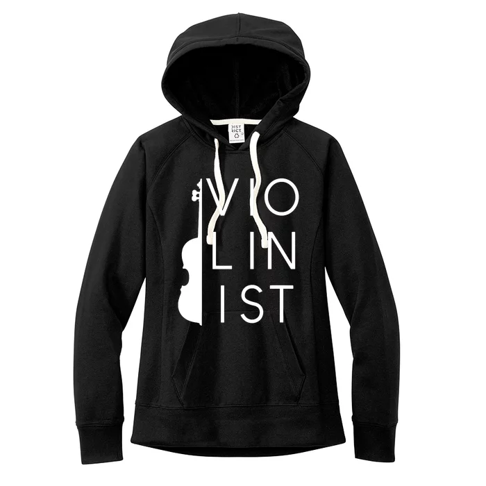 Vintage Violinist Violin String Instrument Gift Women's Fleece Hoodie