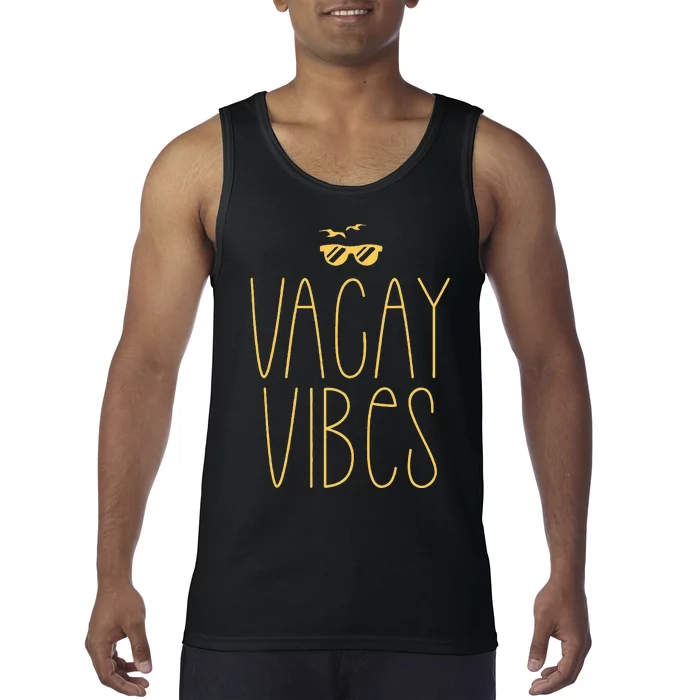 Vacay Vibe Vacationer Summer Sun Beach Vacation Holiday Tank Top