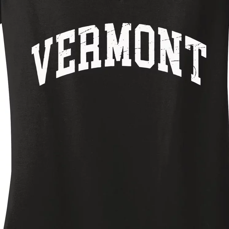 Vermont VT Worn Design Classic Women's V-Neck T-Shirt