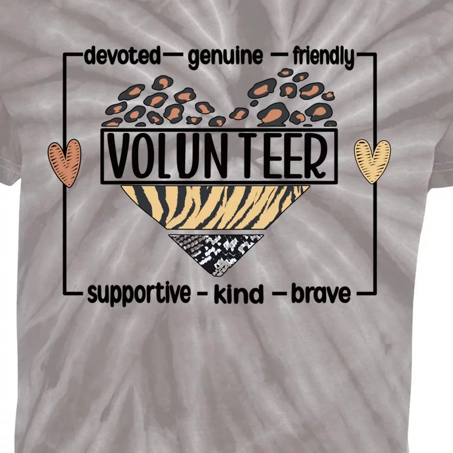 Volunteer Voluntary Worker Volunteering Cool Gift Kids Tie-Dye T-Shirt