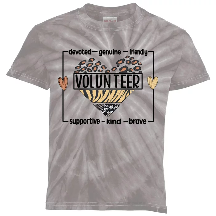 Volunteer Voluntary Worker Volunteering Cool Gift Kids Tie-Dye T-Shirt