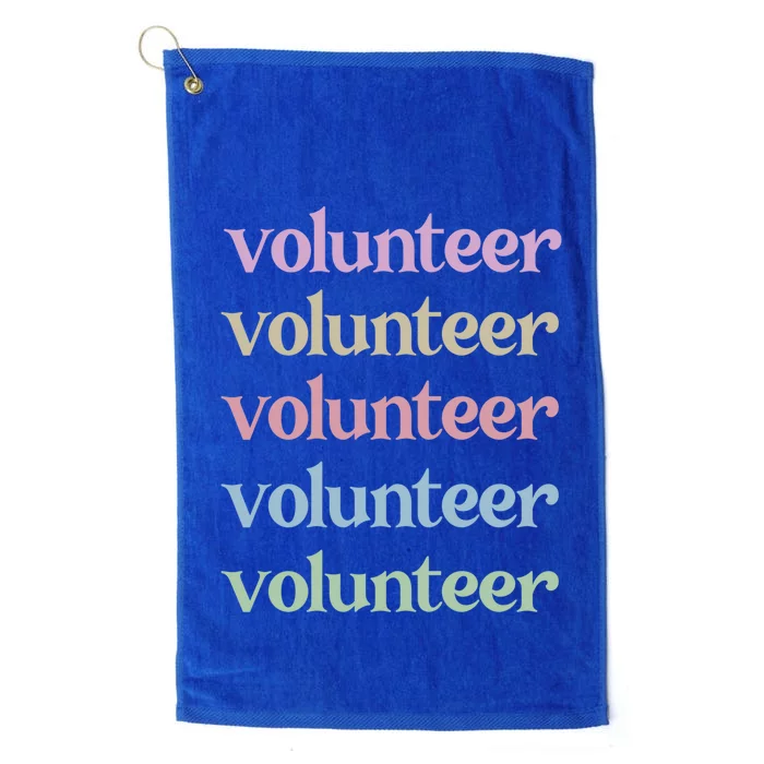 Volunteer Voluntary Worker Volunteering Cute Gift Platinum Collection Golf Towel