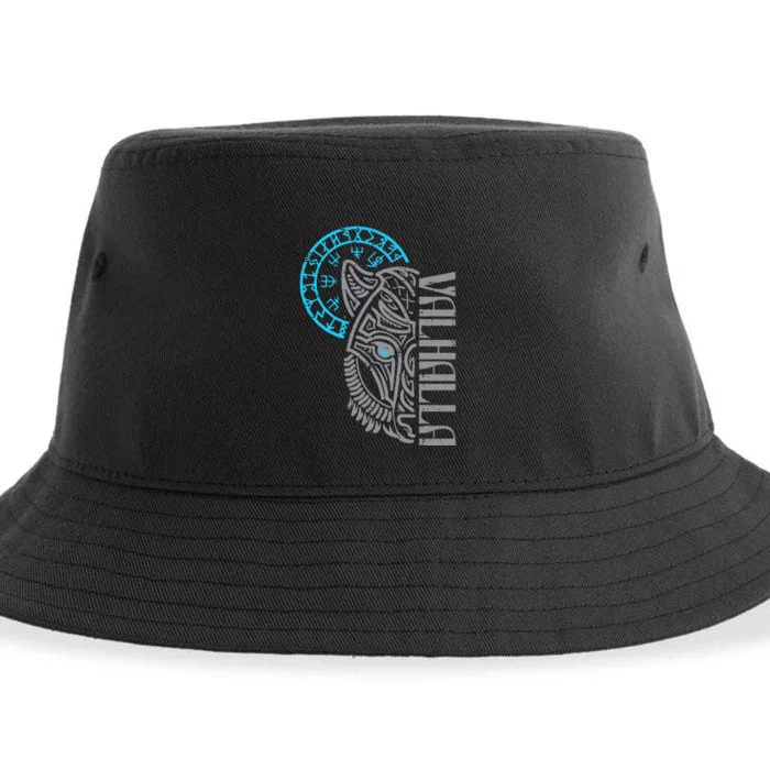 Viking Valhalla Wolf Mask Norse Mythology Sustainable Bucket Hat