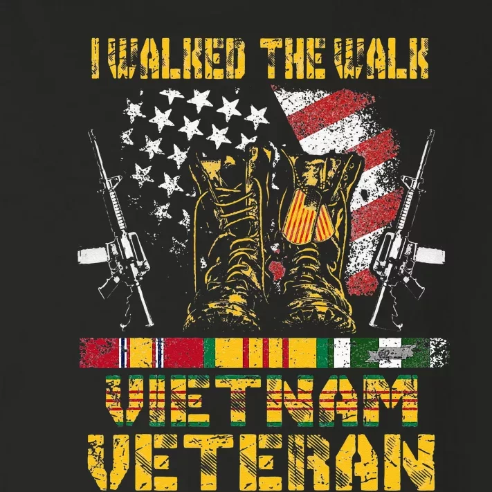 Vietnam Veteran With US Flag With Combat Boots Patriotic Toddler Long Sleeve Shirt