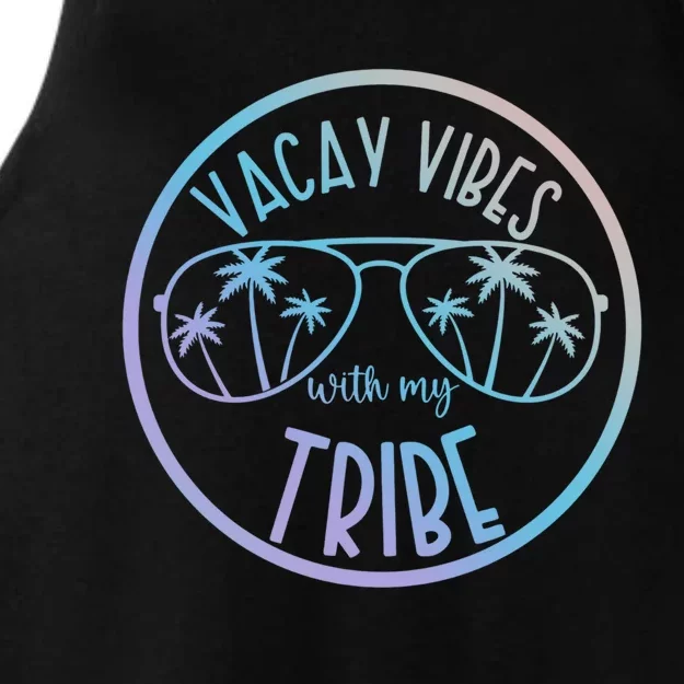 Vacay Vibes With My Tribe Hawaii Beach Vacation Gift Ladies Tri-Blend Wicking Tank