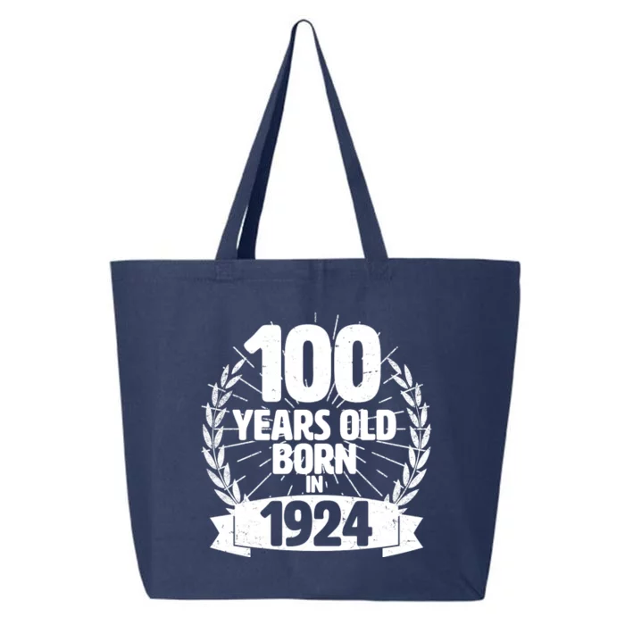 Vintage Wreath 100 Years Old Born In 1924 Birthday 25L Jumbo Tote