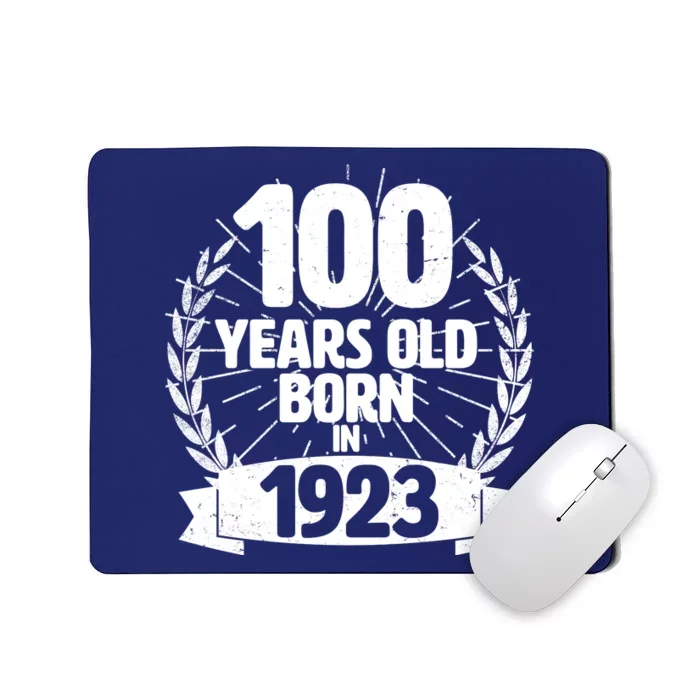 Vintage Wreath 100 Years Old Born In 1923 Birthday Mousepad