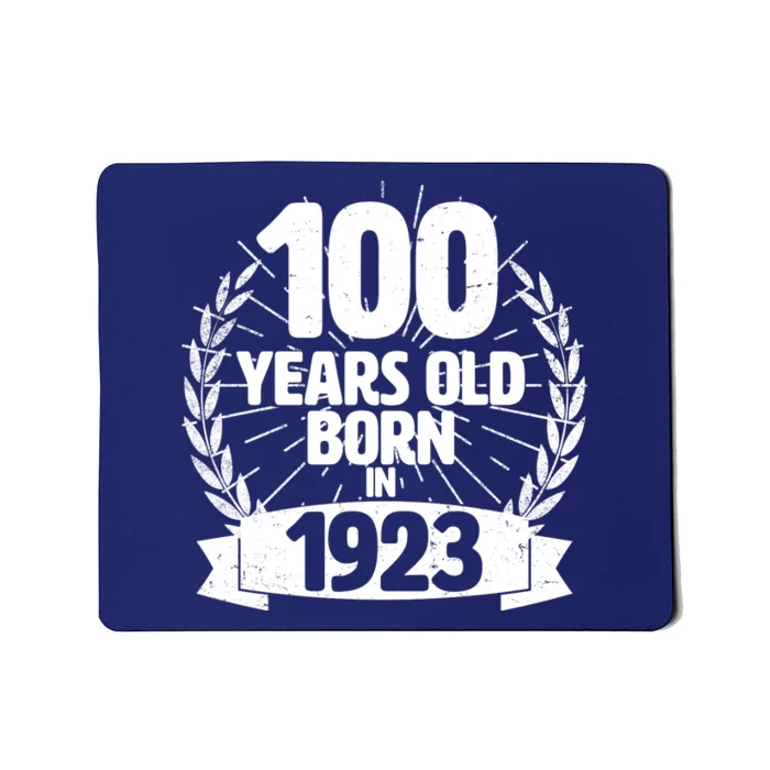 Vintage Wreath 100 Years Old Born In 1923 Birthday Mousepad