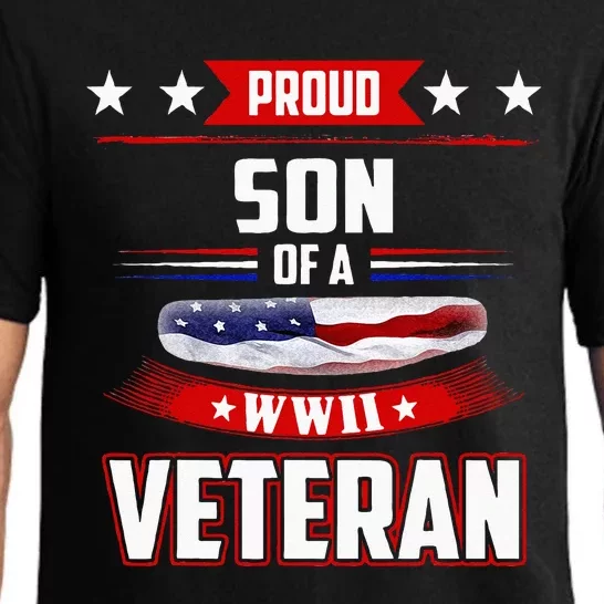 Veteran WW 2 Military Tee Proud Son Of A WWII Veteran Pajama Set