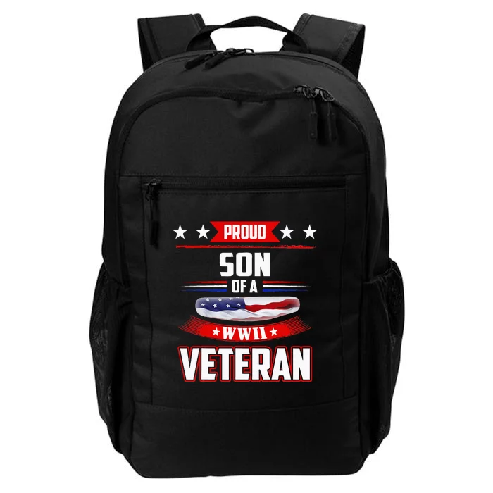 Veteran WW 2 Military Tee Proud Son Of A WWII Veteran Daily Commute Backpack