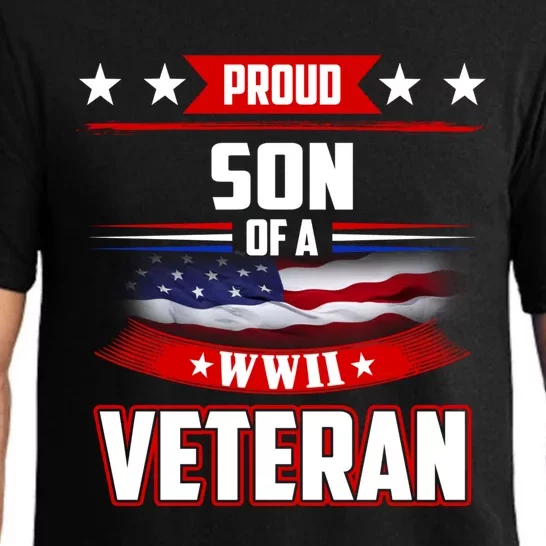 Veteran Ww 2 Military Tee Proud Son Of A Wwii Veteran Gift Pajama Set