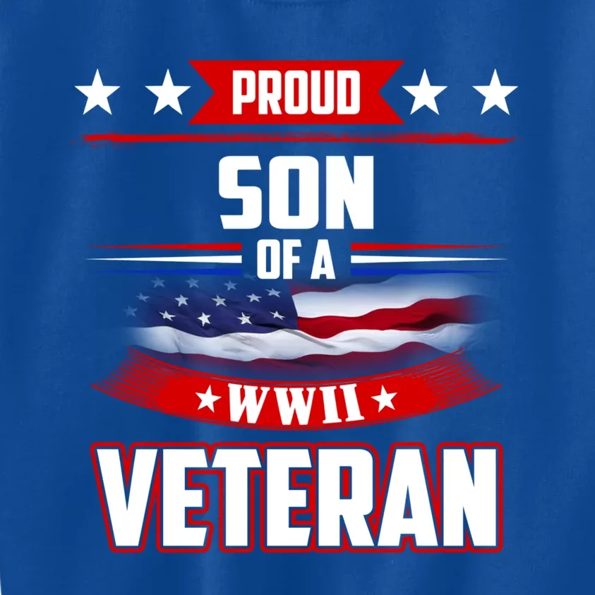 Veteran Ww 2 Military Tee Proud Son Of A Wwii Veteran Gift Kids Sweatshirt