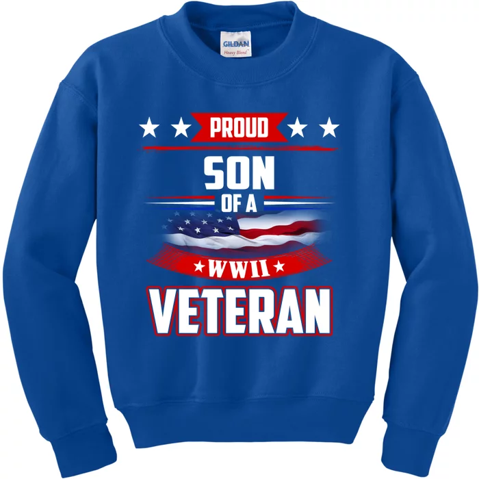 Veteran Ww 2 Military Tee Proud Son Of A Wwii Veteran Gift Kids Sweatshirt