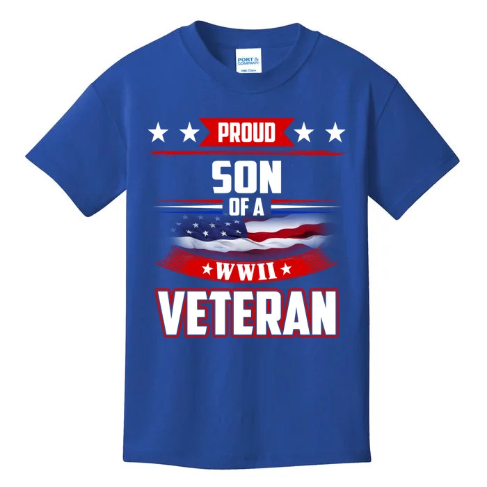 Veteran Ww 2 Military Tee Proud Son Of A Wwii Veteran Gift Kids T-Shirt