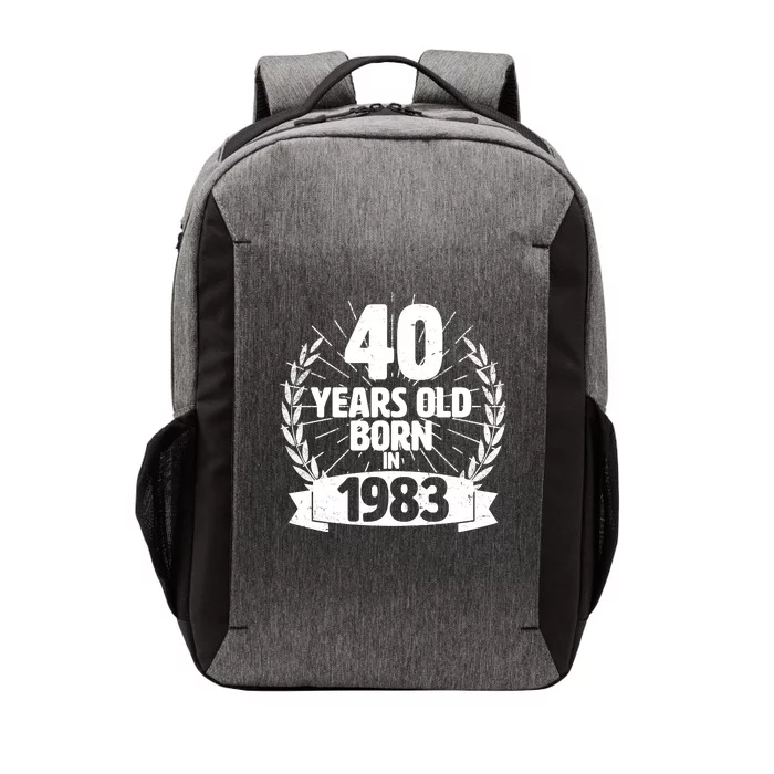 Vintage Wreath 40 Years Old Born In 1983 Birthday Vector Backpack