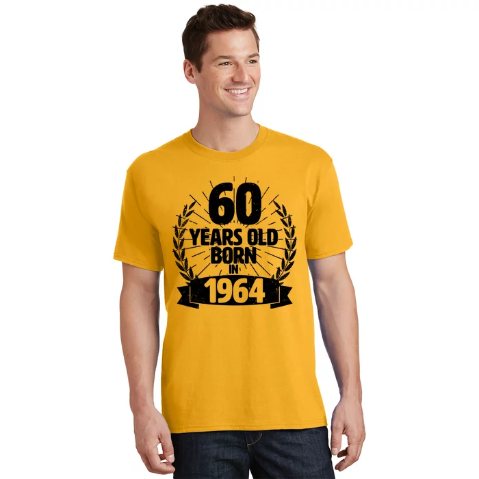 Vintage Wreath 60 Years Old Born In 1964 Birthday T-Shirt