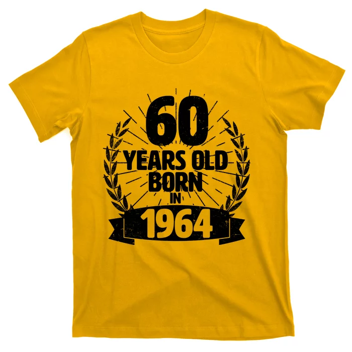 Vintage Wreath 60 Years Old Born In 1964 Birthday T-Shirt