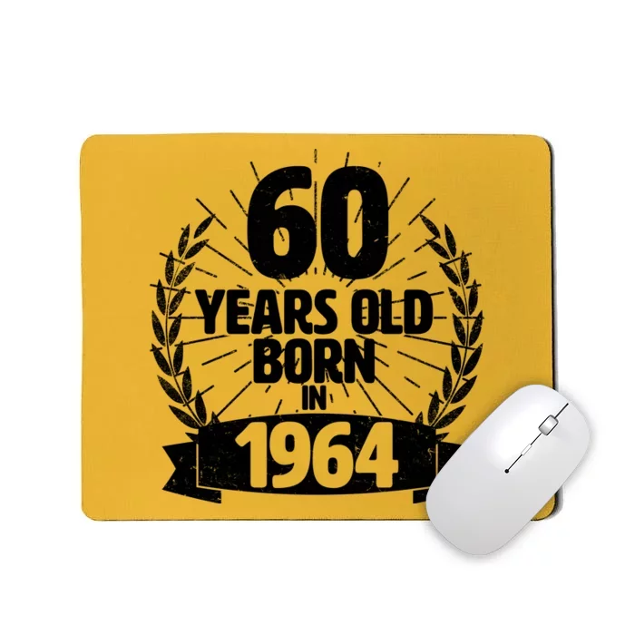 Vintage Wreath 60 Years Old Born In 1964 Birthday Mousepad