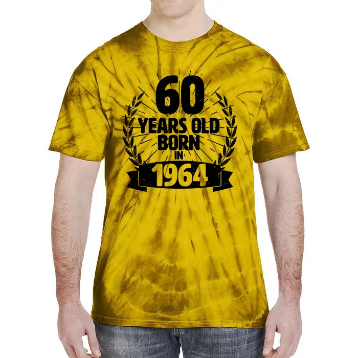 Vintage Wreath 60 Years Old Born In 1964 Birthday Tie-Dye T-Shirt