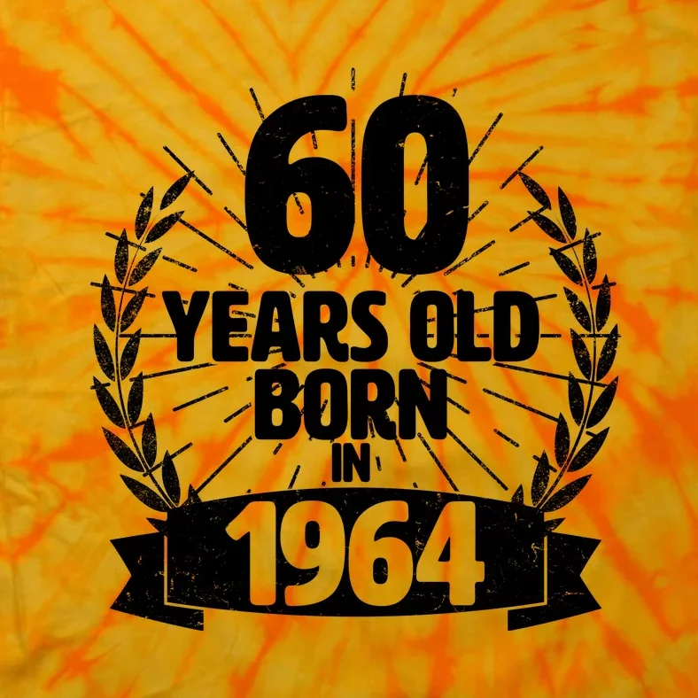 Vintage Wreath 60 Years Old Born In 1964 Birthday Tie-Dye T-Shirt