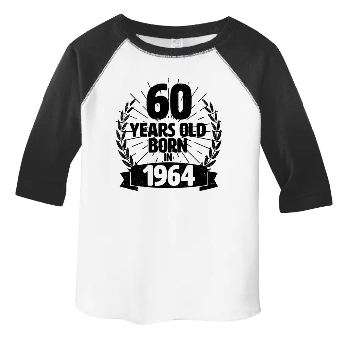 Vintage Wreath 60 Years Old Born In 1964 Birthday Toddler Fine Jersey T-Shirt