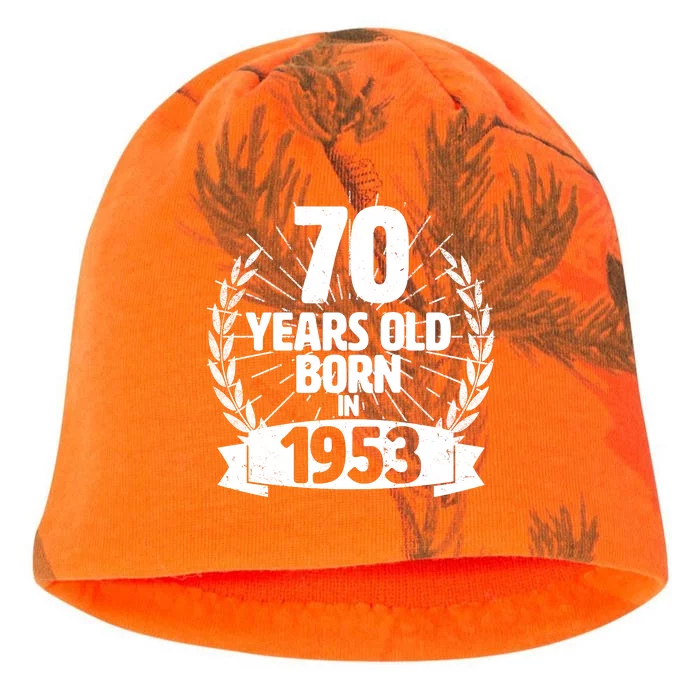 Vintage Wreath 70 Years Old Born In 1953 Birthday Kati - Camo Knit Beanie