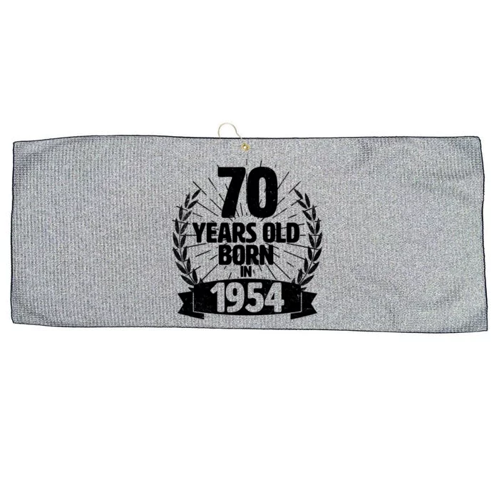 Vintage Wreath 70 Years Old Born In 1954 Birthday Large Microfiber Waffle Golf Towel