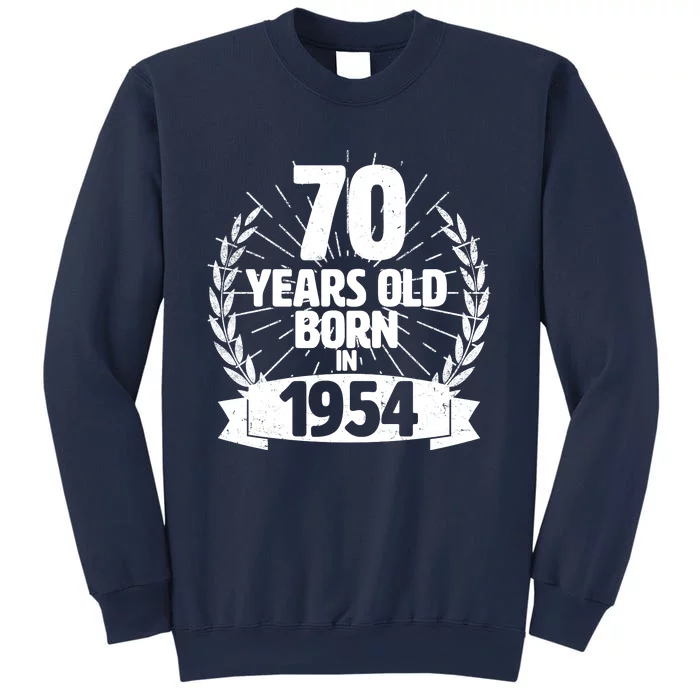 Vintage Wreath 70 Years Old Born In 1954 Birthday Sweatshirt