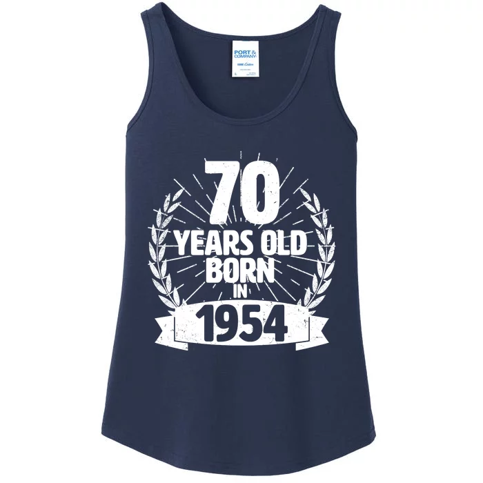 Vintage Wreath 70 Years Old Born In 1954 Birthday Ladies Essential Tank