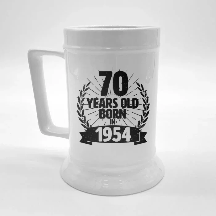 Vintage Wreath 70 Years Old Born In 1954 Birthday Front & Back Beer Stein