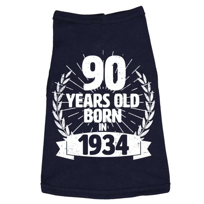 Vintage Wreath 90 Years Old Born In 1934 Birthday Doggie Tank