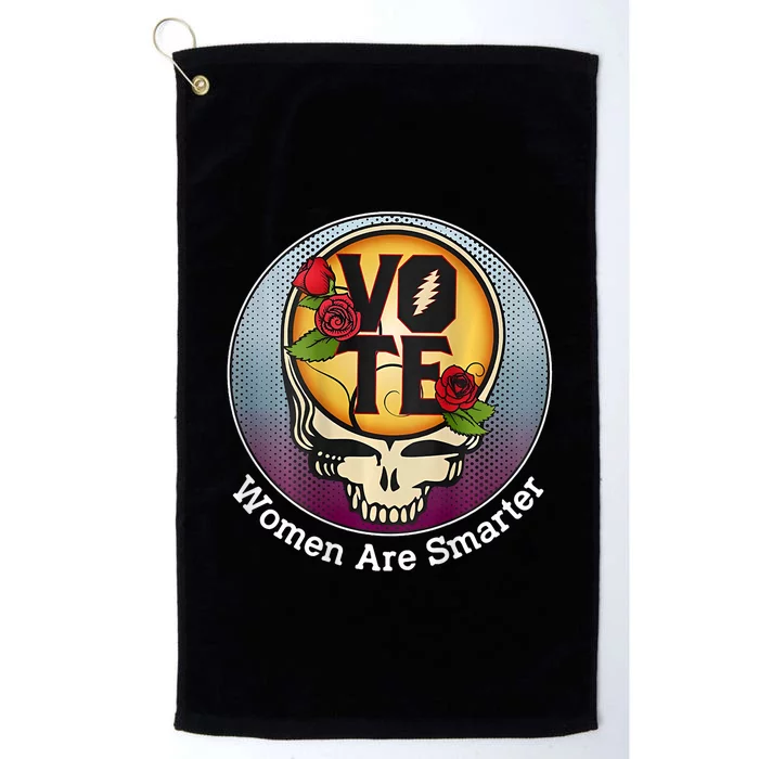 Vote Women Are Smarter Funny Sports Gift Platinum Collection Golf Towel