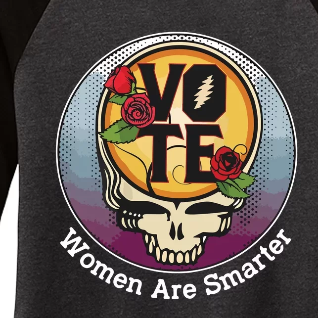 Vote Women Are Smarter Women's Tri-Blend 3/4-Sleeve Raglan Shirt