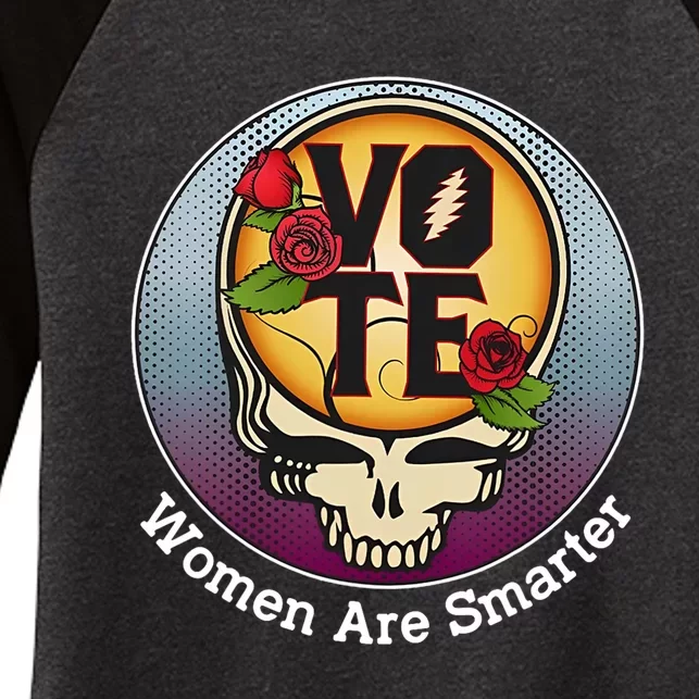 Vote Women Are Smarter Women's Tri-Blend 3/4-Sleeve Raglan Shirt