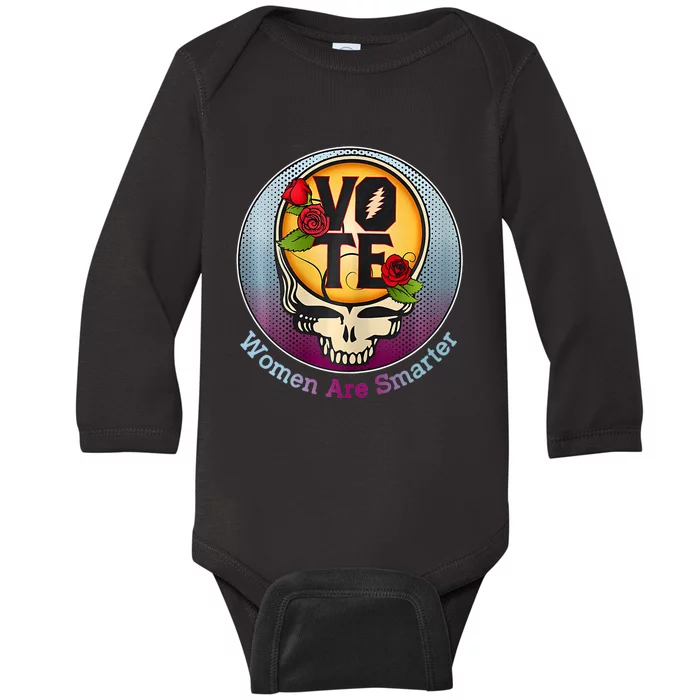 Vote Women Are Smarter Baby Long Sleeve Bodysuit