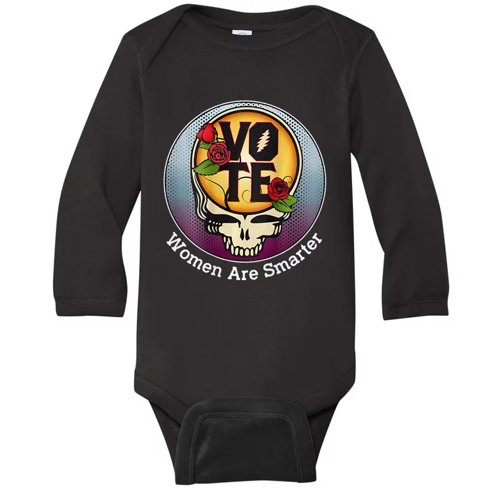 Vote Women Are Smarter Baby Long Sleeve Bodysuit