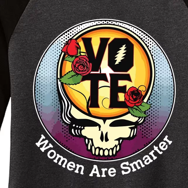 Vote Women Are Smarter Women's Tri-Blend 3/4-Sleeve Raglan Shirt